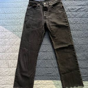 Levi’s 501 Lady Crush Black Cropped Jeans, Size 27